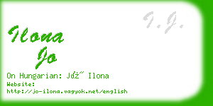 ilona jo business card